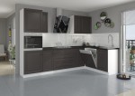 Meble kuchenne narożne Stilo grafit/biały 2,85m na 1,7m
