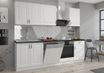 Meble kuchenne Stilo biały/biały 250cm z blatem