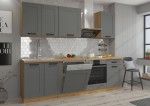 Meble kuchenne 250cm z blatem Luna Dust Grey/artisan