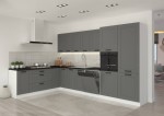 Kuchnia narożna z blatem Luna Dust Grey/biały 2,1m na 3,5m