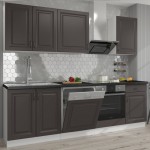 Meble kuchenne Stilo grafit/biały 250cm