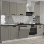 Meble kuchenne 250cm Luna Clay Grey/biały