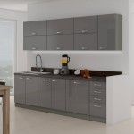 Zestaw mebli kuchennych Grey 260cm 8szafek